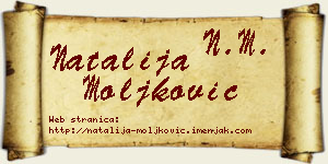 Natalija Moljković vizit kartica
